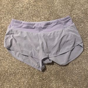 Purple lululemon shorts